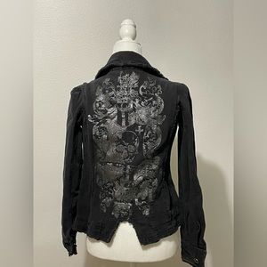 YAG couture black jean jacket
